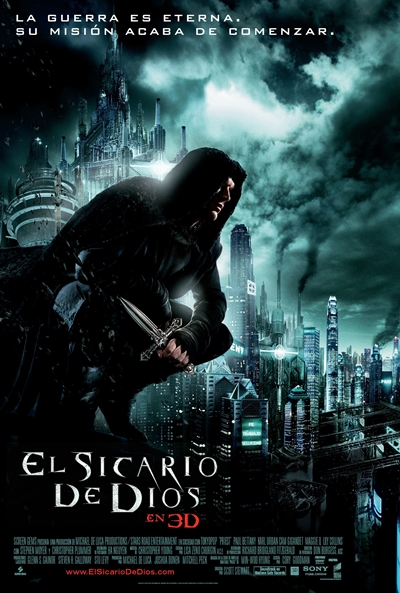 Cartel de El sicario de Dios (Priest in 3D)