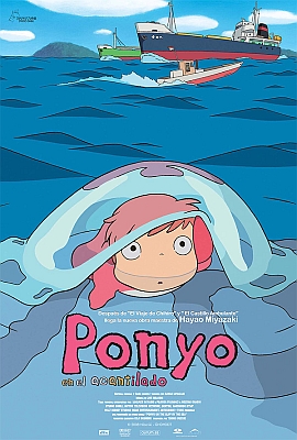 Cartel de Ponyo en el Acantilado (Gake no Ue no Ponyo)