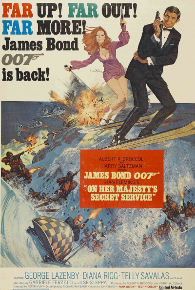 Póster de 007 al servicio secreto de Su Majestad
