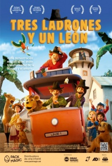 Tres ladrones y un león Imagen de Tres ladrones y un león