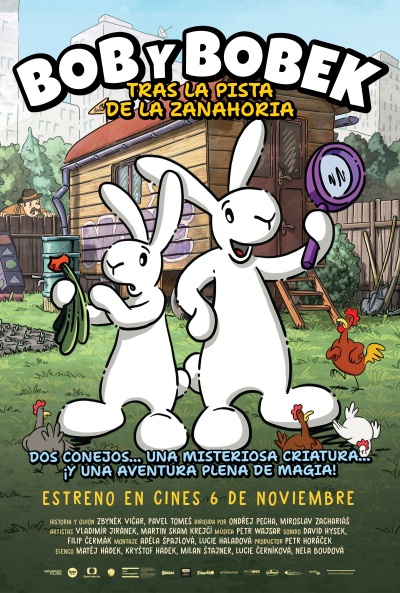 Póster de Bob y Bobek, tras la pista de la zanahoria