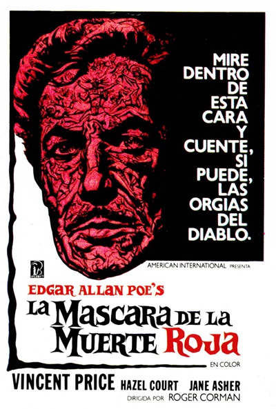 Póster de La máscara de la muerte roja