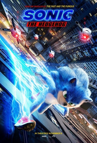 Póster de Sonic. La película